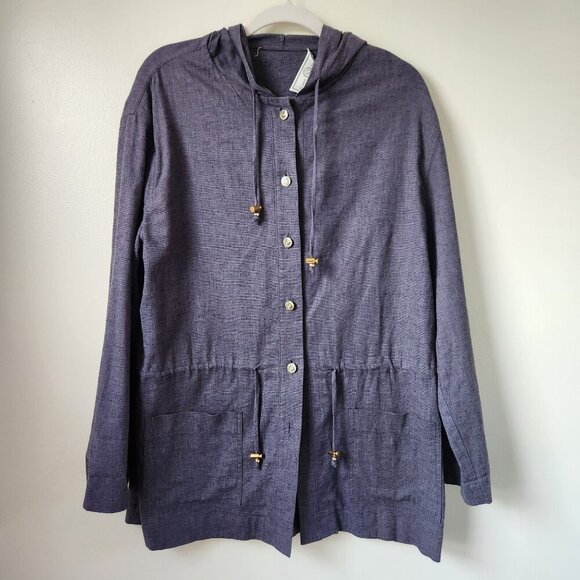 St. John Sport Linen Blend Jacket Pant Set - Picture 2 of 11